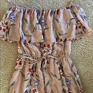 Floral off the shoulder maxi dress